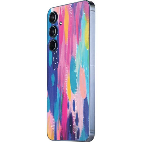 Pink Sparkle Brush Stroke by Etta Vee Galaxy A35 5G Skin